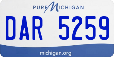 MI license plate DAR5259