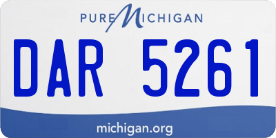 MI license plate DAR5261