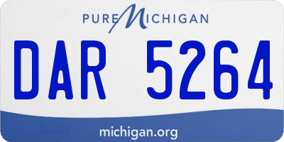MI license plate DAR5264