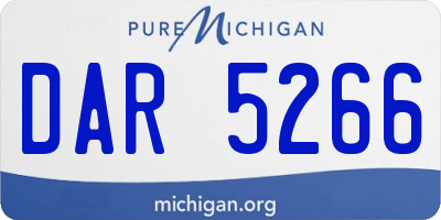 MI license plate DAR5266