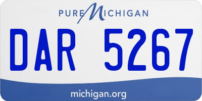 MI license plate DAR5267