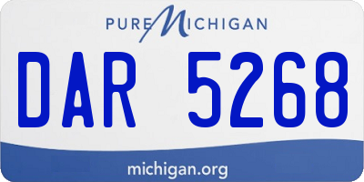 MI license plate DAR5268
