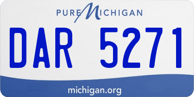 MI license plate DAR5271