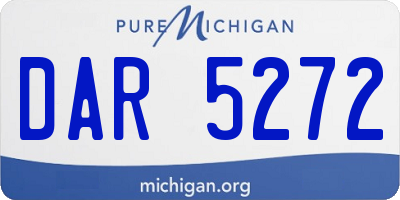 MI license plate DAR5272