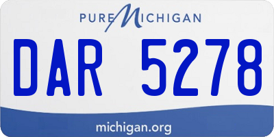 MI license plate DAR5278