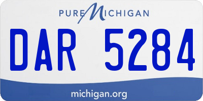MI license plate DAR5284