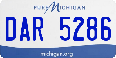 MI license plate DAR5286