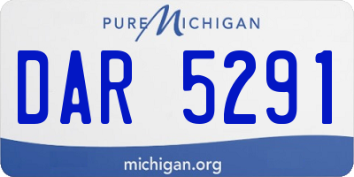 MI license plate DAR5291