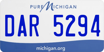 MI license plate DAR5294