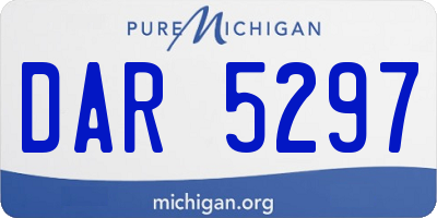 MI license plate DAR5297
