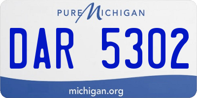 MI license plate DAR5302