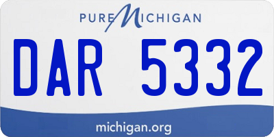 MI license plate DAR5332