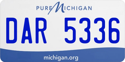 MI license plate DAR5336