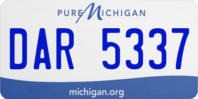 MI license plate DAR5337