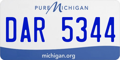 MI license plate DAR5344