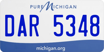 MI license plate DAR5348