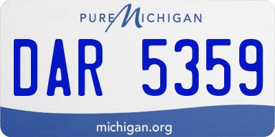 MI license plate DAR5359