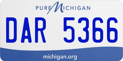 MI license plate DAR5366