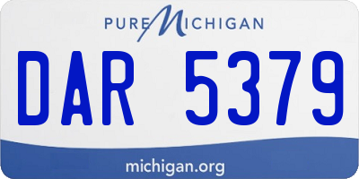 MI license plate DAR5379