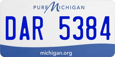 MI license plate DAR5384