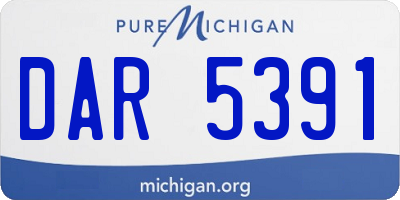 MI license plate DAR5391