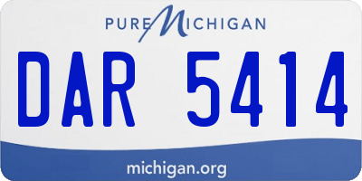 MI license plate DAR5414
