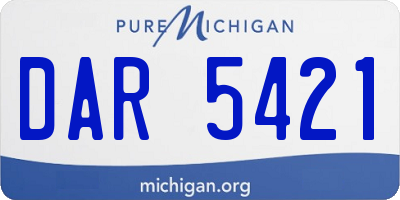 MI license plate DAR5421