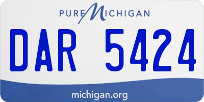 MI license plate DAR5424