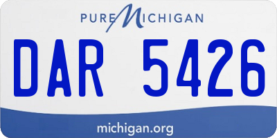 MI license plate DAR5426