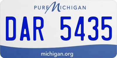 MI license plate DAR5435