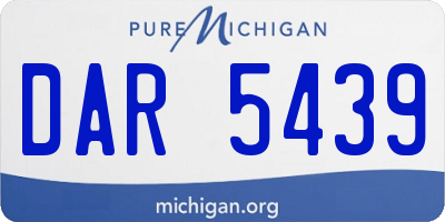MI license plate DAR5439