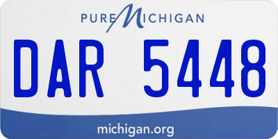 MI license plate DAR5448