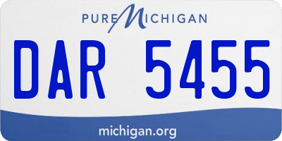 MI license plate DAR5455