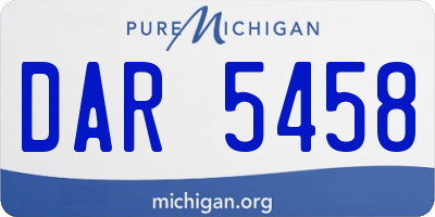 MI license plate DAR5458