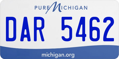 MI license plate DAR5462