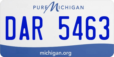 MI license plate DAR5463