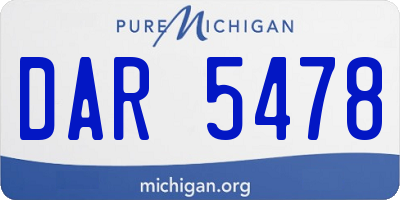 MI license plate DAR5478