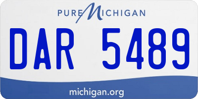 MI license plate DAR5489