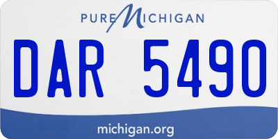 MI license plate DAR5490