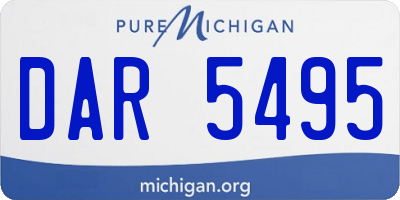 MI license plate DAR5495