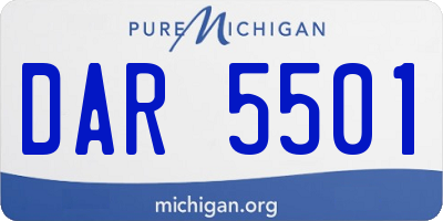 MI license plate DAR5501