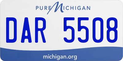MI license plate DAR5508