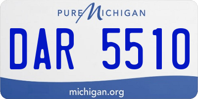 MI license plate DAR5510