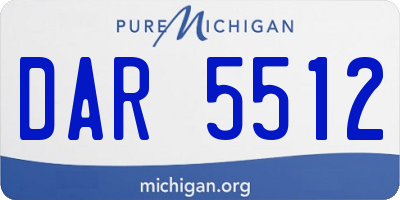 MI license plate DAR5512