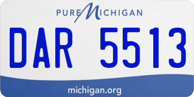 MI license plate DAR5513