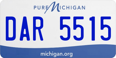MI license plate DAR5515