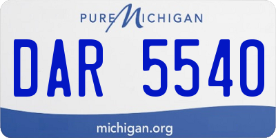 MI license plate DAR5540