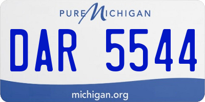 MI license plate DAR5544