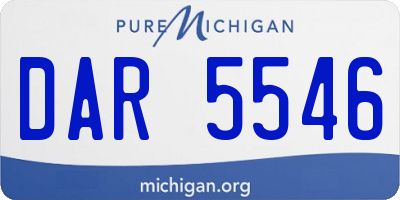 MI license plate DAR5546