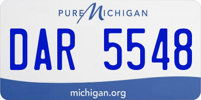 MI license plate DAR5548